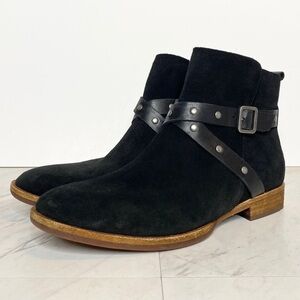 New! Kork Ease Kenai Black Buckle Suede Booties 8M